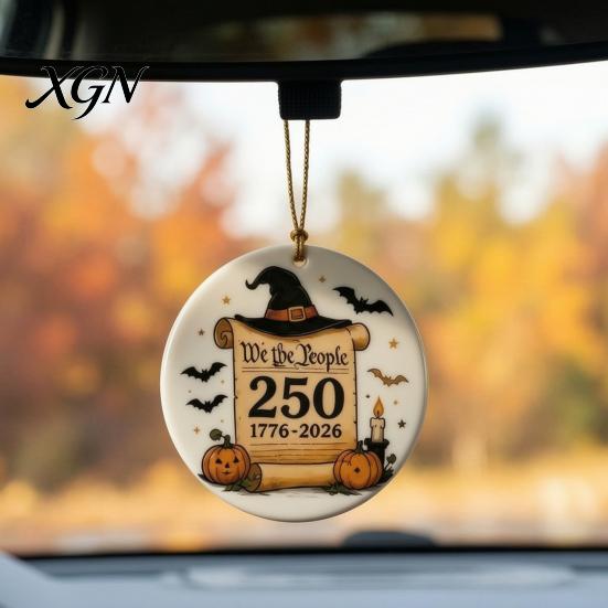 Decorative Crafts for Home Halloween 250th Anniversary Ornament, America 1776-2026 Acrylic Hanging Decoration, Gifts Couples Collectible Patriotic