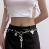 Vintage Women Waist Belt Vintage Thin Y2K Style Belt with  Pendant Women Metal Commuting Waist Belt