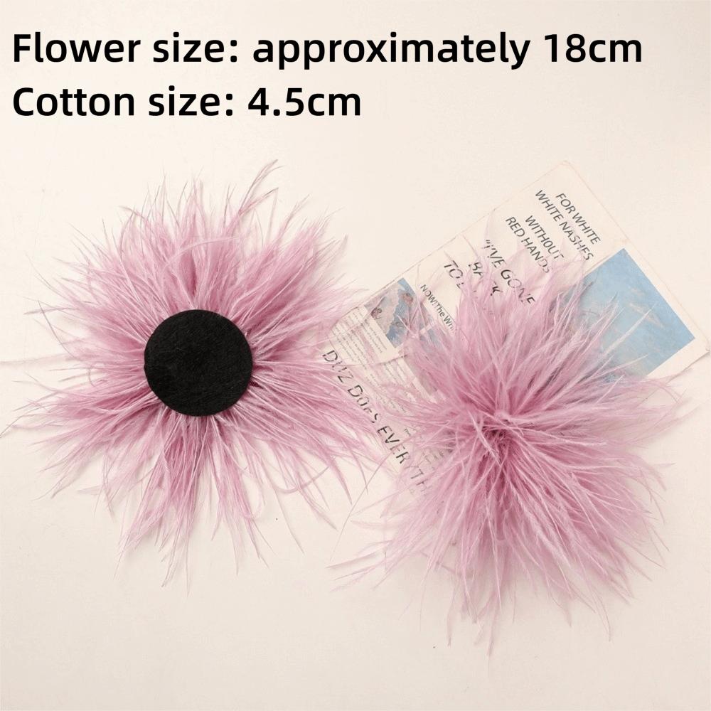 Acessório de Pena de Avestruz Macio e Fofo DIY Acessório de Acabamento para Vestuário Multicor Acessório Artesanal DIY Multiuso