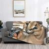 Big Floppa Caracal Cat Cute Meme Blanket Soft Coral Fleece Warm Flannel Bathtub Throw Blankets For Sofa Car Bedroom Bedspread