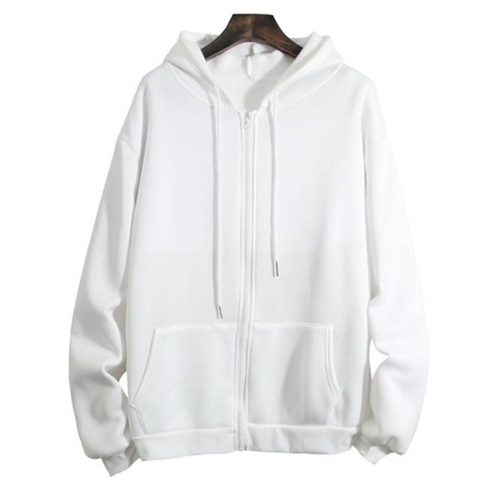 Kadın Modası Günlük Kapüşonlu Fermuarlı Uzun Kollu Düz Renk Sweatshirt