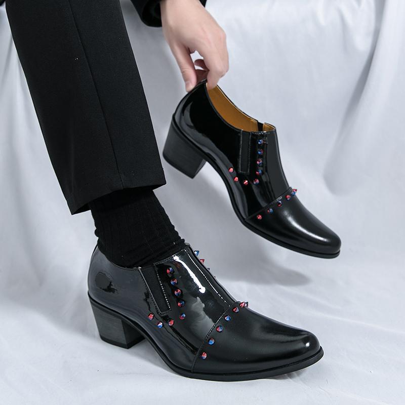 Fashion New Elevator Shoes Handmade Mens Oxford Dress Shoes Fashion Designer Men Business Footwear Classic Leather Man Walking Shoes