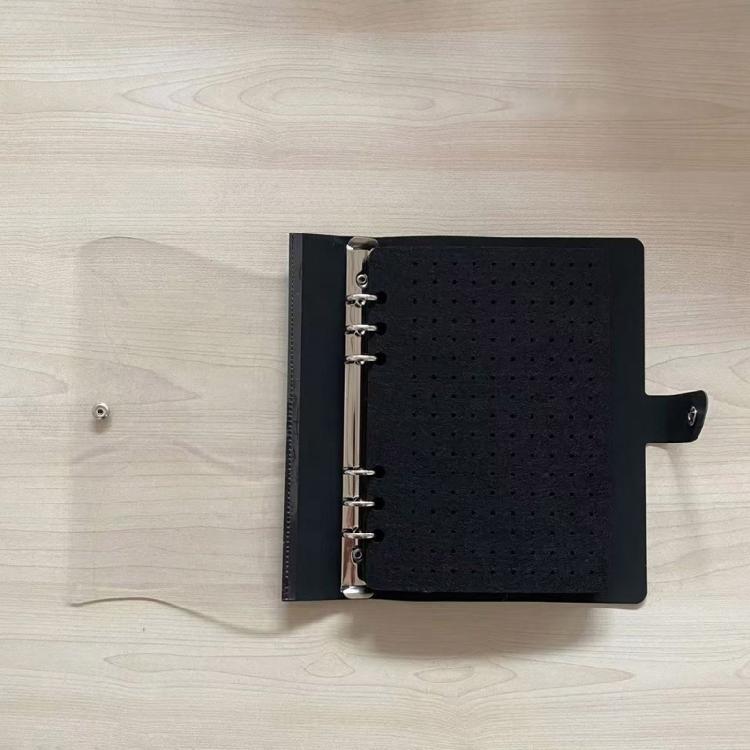 8 Pages Pin Collection Organizer Book Travel Friendly Display Album with Felt and Clear Cover Suitable for Brooches