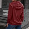 Women's Hooded Long Sleeve Jacket Slim Fit Windproof Water Resistant Outdoor Snap Button Windbreaker