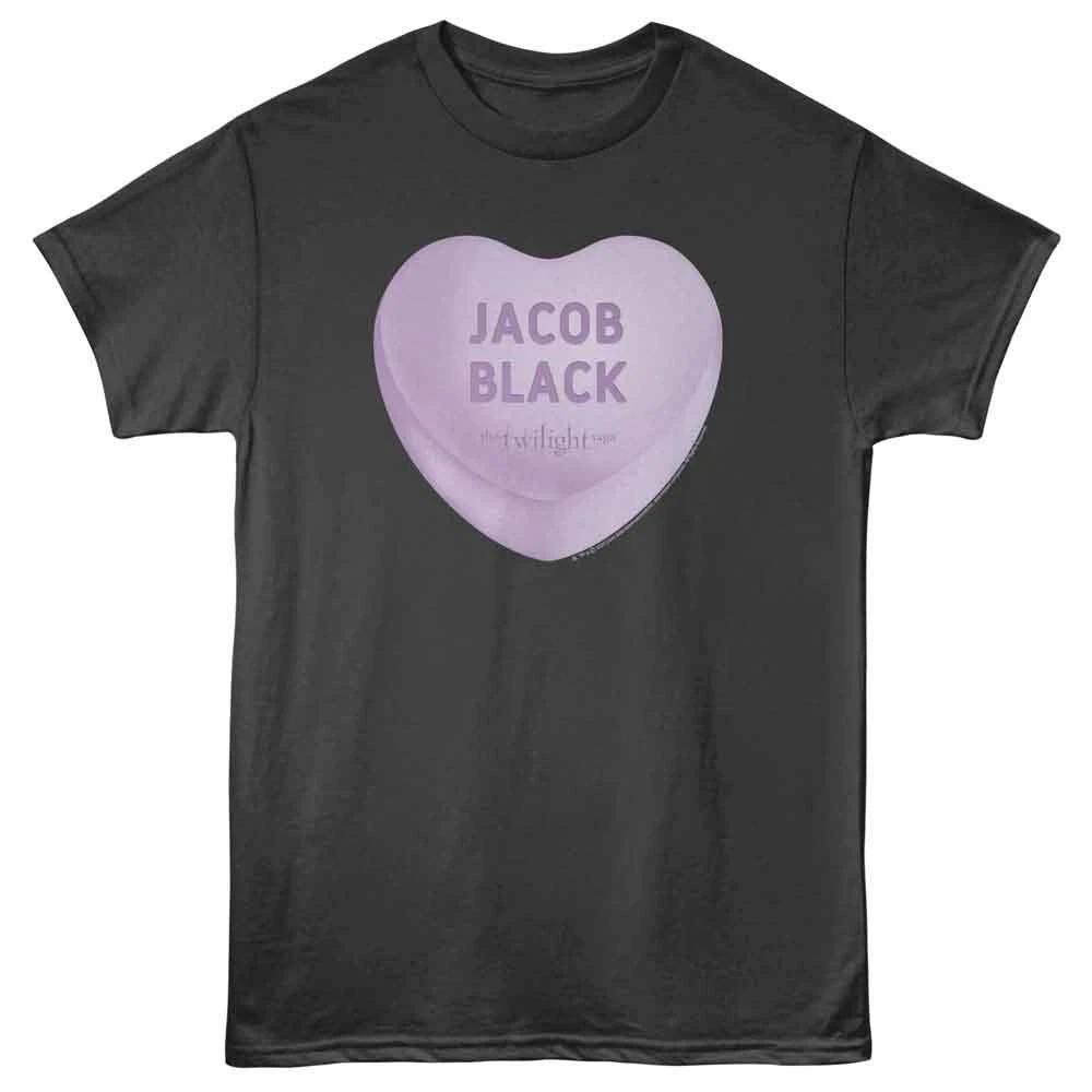 Twilight - Jacob Candy Heart - Front Print  Solid Children s T-shirt - Smoke 110