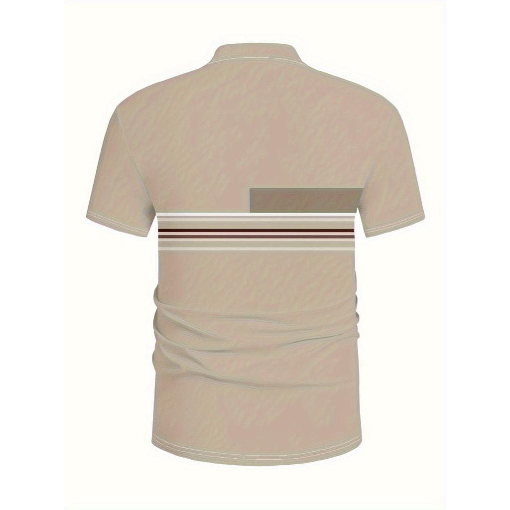 2026 Model Men's Polo Shirt, 3D Print, Business Style, Suitable for Polo Sports, Applicable In All Seasons.