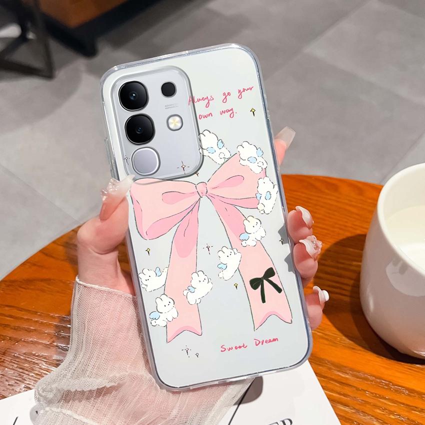 Dla Vivo Y29 Y29s Y28 Y27 Y22 Y21a Y21e Y20a Y20i Przezroczyste Etui na Telefon TPU Tajemniczy Orientalny Wzór Smoka Miękkie Silikonowe Antypoślizgowe Etui Dla Vivo Shell