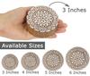 IBA Indianbeautifulart Textile Printing Block Mandala Hand Carved Wooden Stamp Wood Block Printing Textile Stamps For Fabric  Pottery Blocks,3