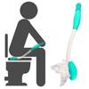 Long Handle Reach Wiper Self Wipe Holder Toilet Paper Tissue Grip Assist Device