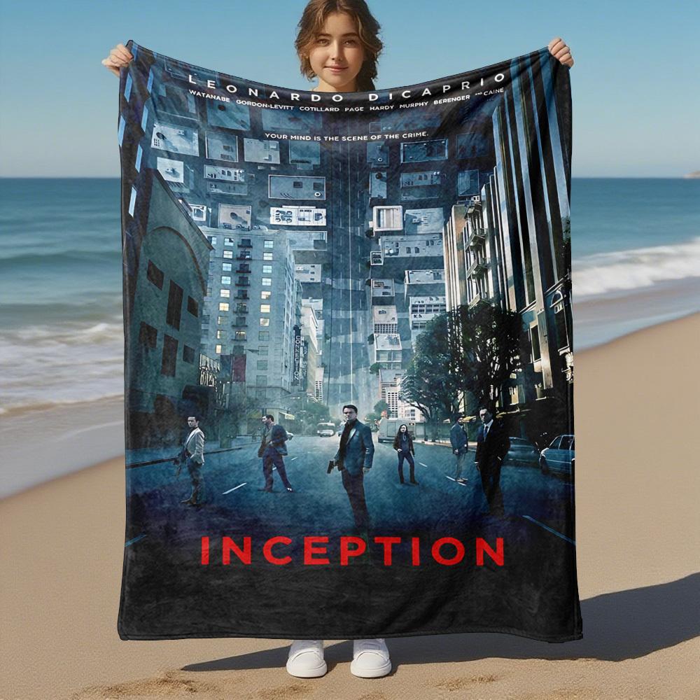 1pc Leonardo DiCaprio, Inception Outdoor Flannel Blanket Soft Plush Decor for Picnics, camping,Bedroom, Playroom, or Lunch Break, Perfect Gift