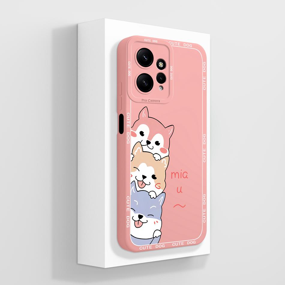 For Redmi Note 12 Pro Plus Phone Case Cute Candy Flowers Cover For Xiaomi Redmi Note12 4G 5G Soft Liquid Silicone Phone Housing