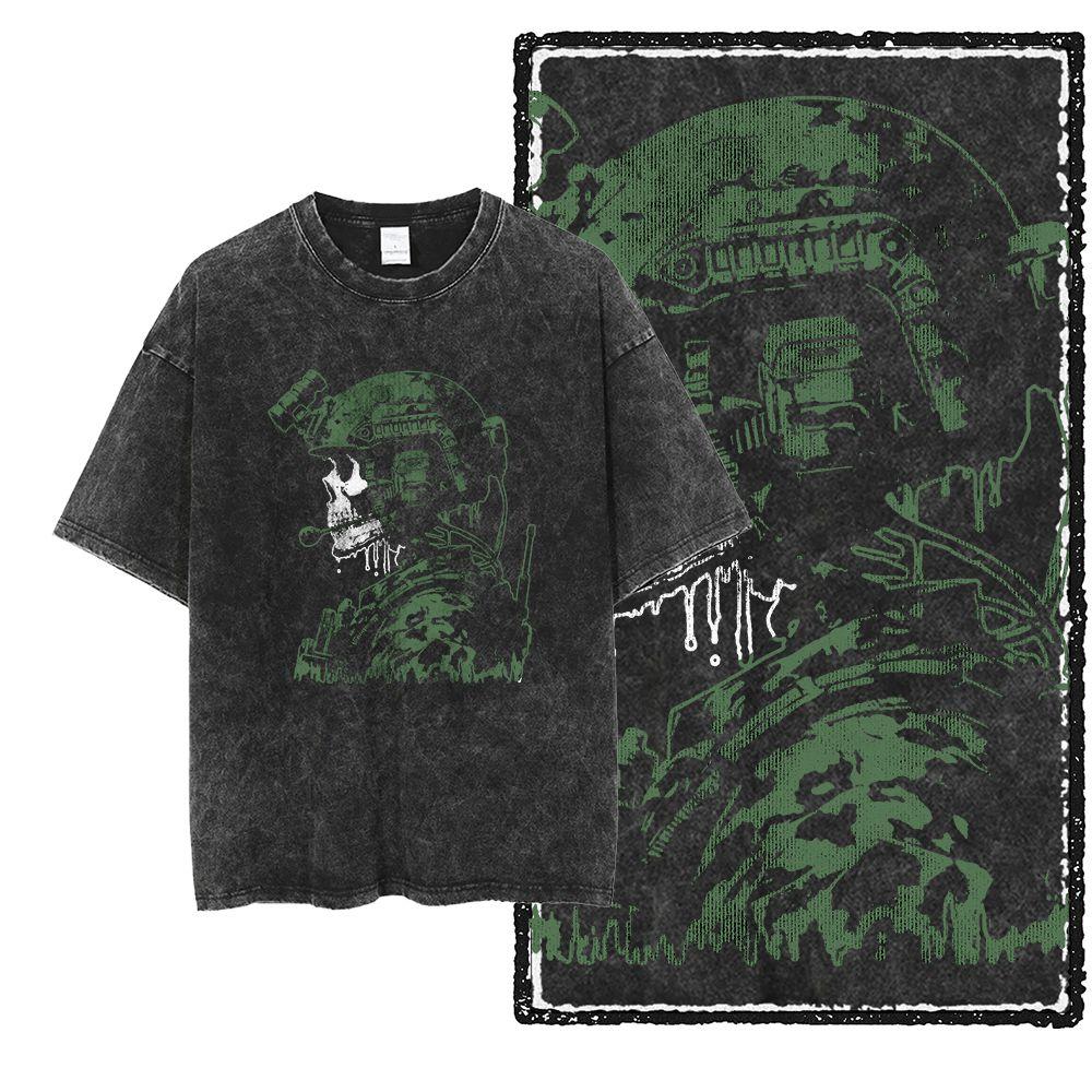 Katoen Gewassen Verweerd Grote Maat Vintage Grafisch T-shirt Heren Anti Oorlog T-shirt Vrede Geen Oorlog Grafische Print Katoen T-shirt G