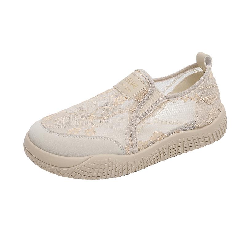Women's Platform Mesh Sneakers Summer Sports Flat Shoes Workout Gym Running Shoes Breathable Slip-On Walking Shoes Casual Tennis Sneakers for Women