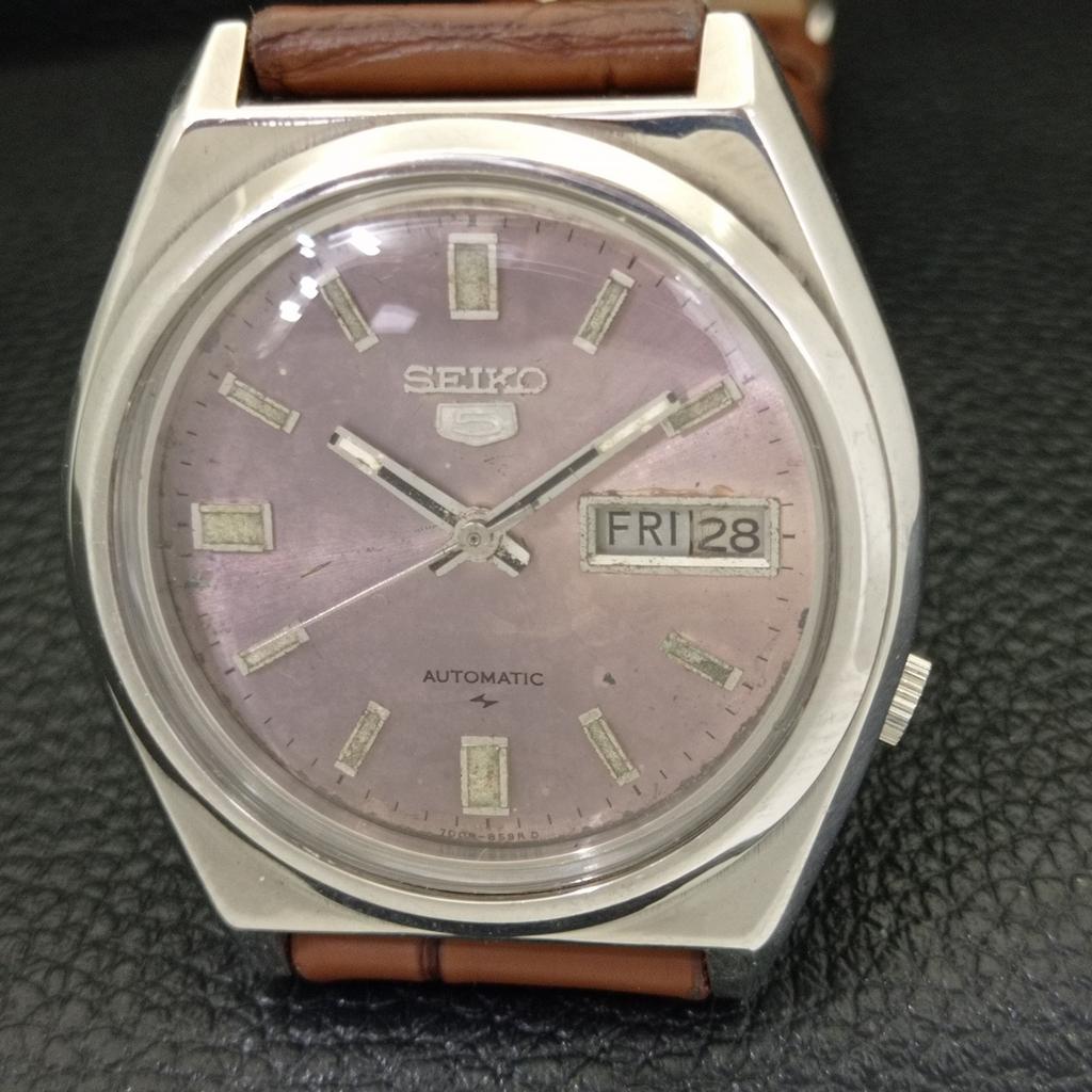 AUTOMATIC VINTAGE SEIKO 5 7009A JAPAN MENS ORIGINAL DIAL WATCH a500786-5 R154-a500786