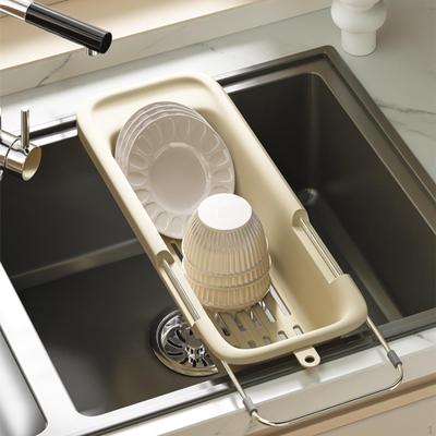 Estante Escurridor de Fregadero Escurridor Extensible Ajustable Organizador Multifuncional Almacenamiento