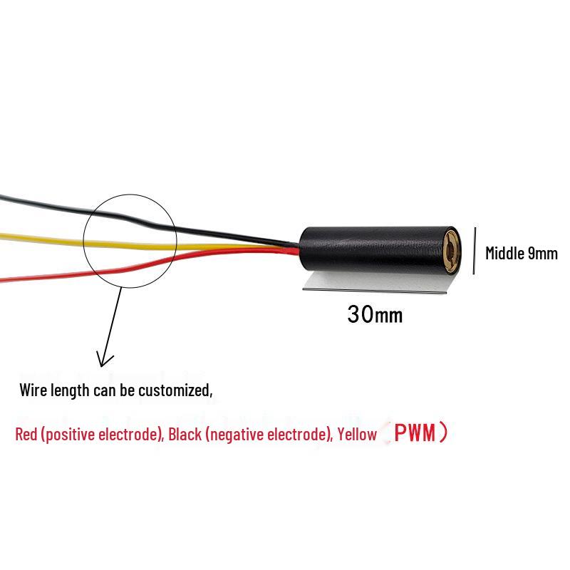 9x30mm 650nm 5mW Dot Point Red Laser Module with TTL Signal Modulation