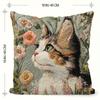 VIKAMA Bohemian Style Cat Cushion Covers Chair Living Room Pillowcase Cozy Zipper Sofa Pillow Covers Bedroom Indoor Home Decor