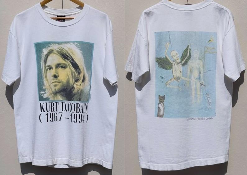 Kurt Cobain 2 sided unisex white short sleeve t-shirt QT7460 Unisex T-Shirt XXXXL
