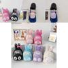 Adorable Bunny Ear Cartoon Kids Backpack Stylish Korean Design Sequin Pu Material