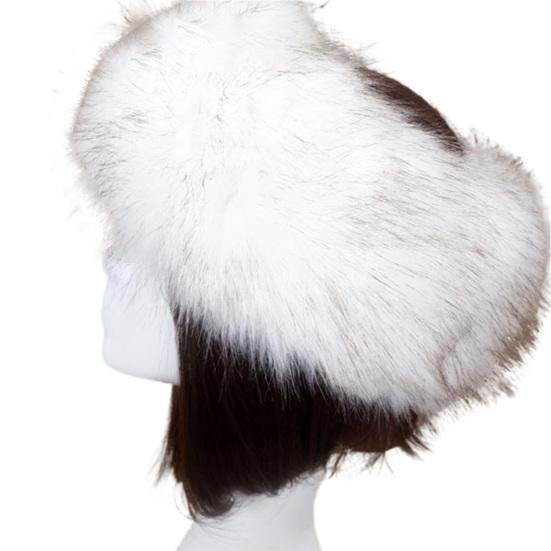 Women Hat Solid Color Faux Fur Headwear Brimless Empty Top Hat for Skiing
