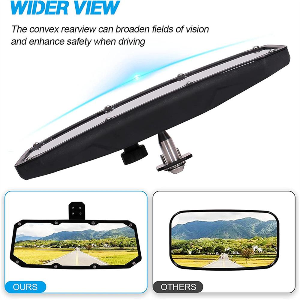 UTV Center View Mirror & 2 Side View Mirrors For Polaris Ranger 500/570/900/1000