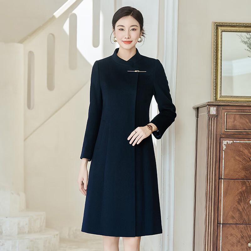 

Teluoman Women s Mid-length Wool Coat L