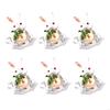 6Pcs/set Easter Bunny Ear Napkins Rings Rabbit Napkins Rings Holders Decorations