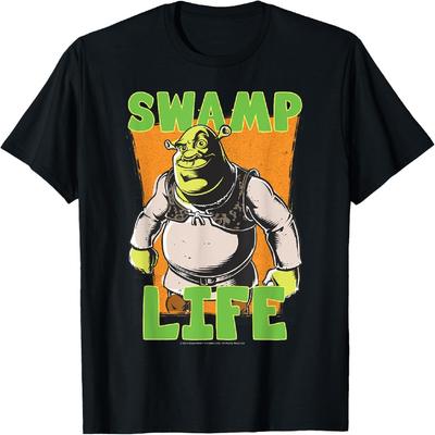 Koszulka Shrek Kreskówka Życie na Bagnach