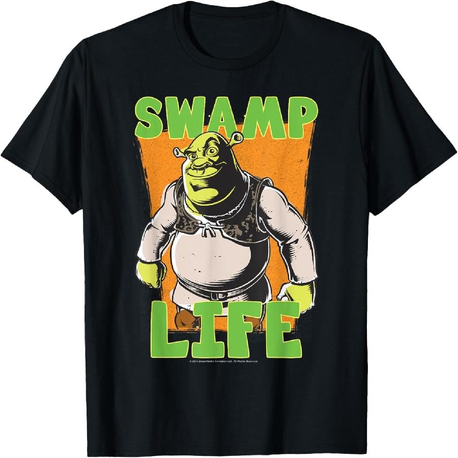 

Shrek Cartoon Swamp Life T-Shirt XXXXXL чорний