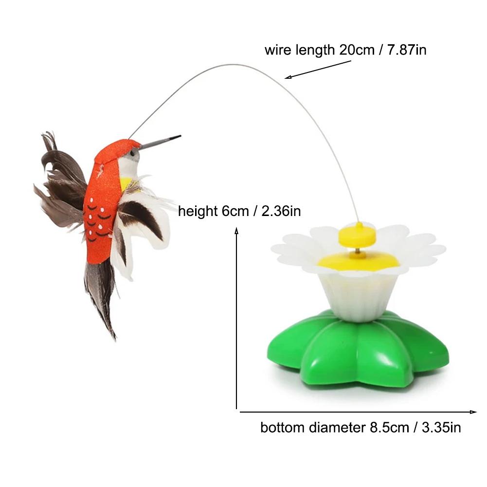 1/2/3PCS Electric Flying Bird Teasing Stick Automatically Spins Around Hummingbird, Cat Self Hi Toy Funny Pet Toys Random Color