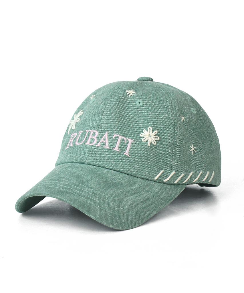 RUBATI Fiore Hand-Stitched Vintage Pigment Ball Cap_Mint