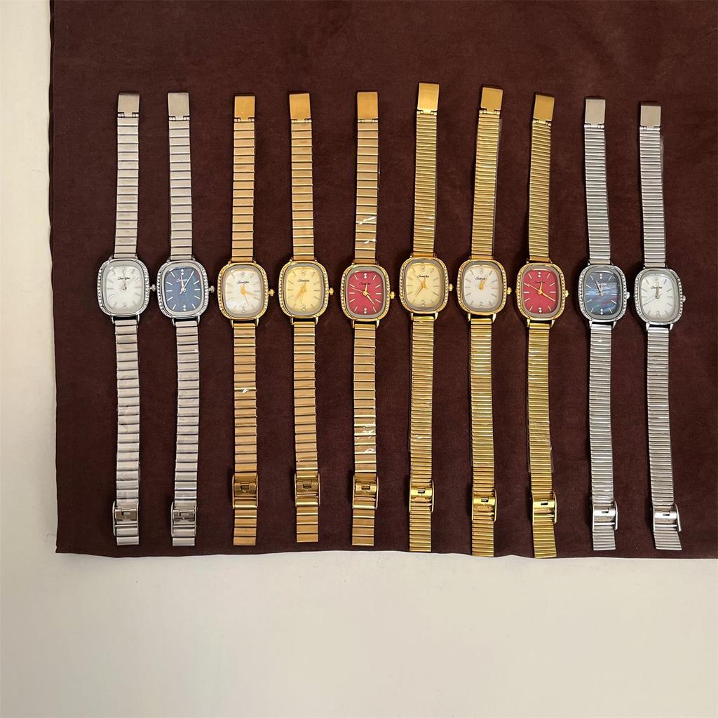 Retro Gilt Oval Light Luxury Fritillary Casual Versatile Retro Women'S Watch Temperament Advanced Sense