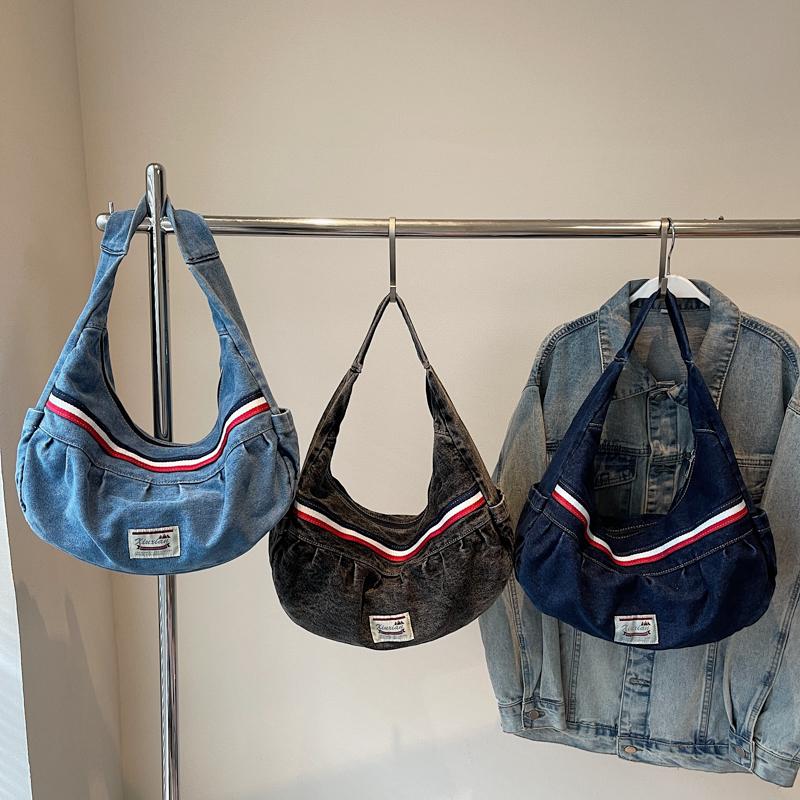 Denim Bag Large Capacity Crossbody Bag Women Tote Bag Commuter Shoulder Bag