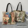 European & American Style Printed Canvas Bag: Large-Capacity Handbag, Cute Korean Shoulder Bag, Perfect for Moms & Students