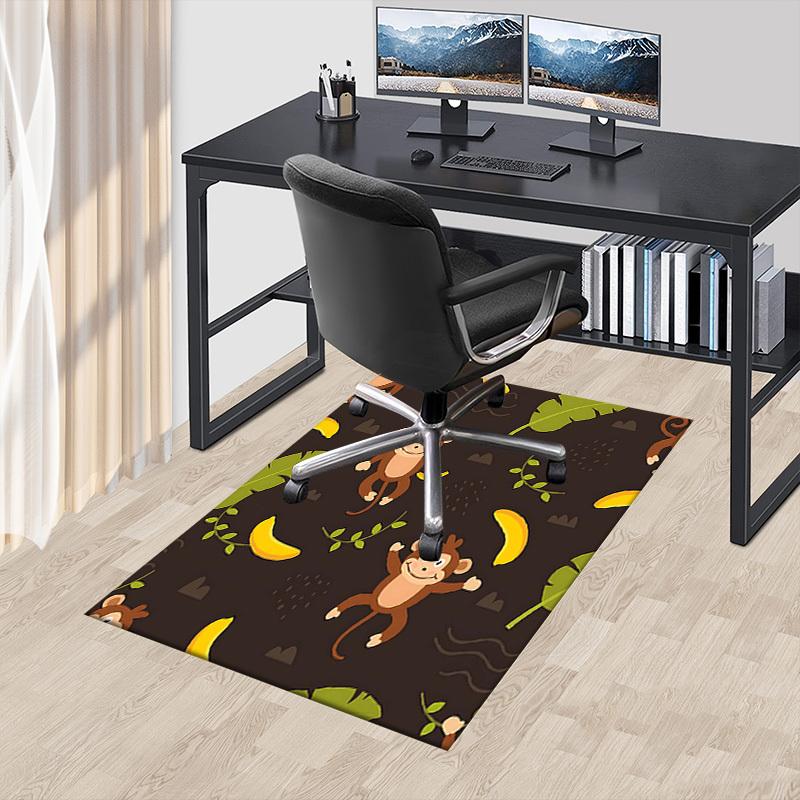 1PC Monkey Banana Extra Large Non-Slip Floor Carpet, Office, Family, Bedroom, Studio - Large Area Rug Indoor Rugs, Vibrant Colors-W266