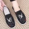 Men's Chinese Style Embroidered Casual Shoes with Non-Slip Soft Sole for Middle-Aged and Elderly