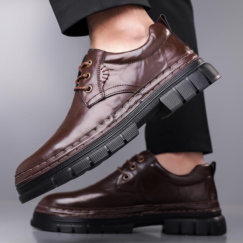 Fashion Classic Dress Flats 2025 New Leather Mens Oxford Shoes High Quality Non-slip Man Casual Shoes Comfortable Formal Dress Footwear