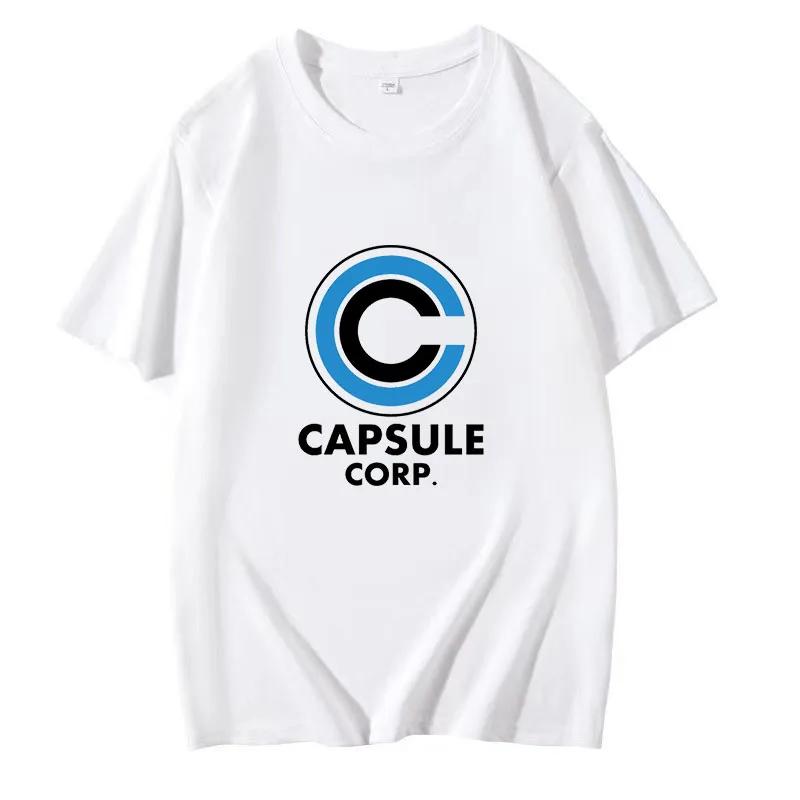 

Мужские футболки Забавные футболки с принтом Capsule Corp Хлопковые Свободные Дышащие Графические С коротким рукавом Повседневные Уличная одежда Топы Мужская одежда M