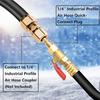 RV Winterizing Kit Water Line Blowout Adapter Fitting With Shut Off Valve, 12" RV Winterizer Blow Out Plug To 3/4" Garden Sprinkler Hose Faucet Boat