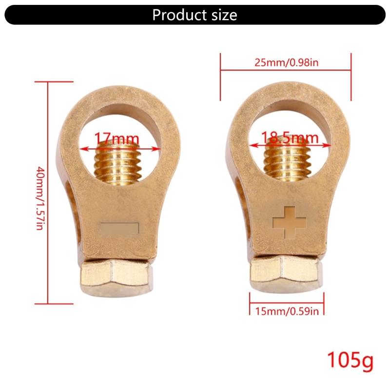 Quick Install Brass Car Battery Terminals with Strong Iron Construction Electric Connectors for Reliable Performances
