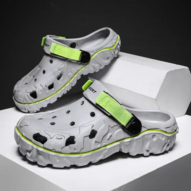 Clog Footwear For Male Flip Flops Outdoor Eluva Male Summer Sandals Airy Cozy Ultralight Slip-resistant Beach Slippers