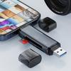 Universal USB C Card Reader Aluminum Alloy Adapter Compatibles TF Cards Up To 1TB Storage Support