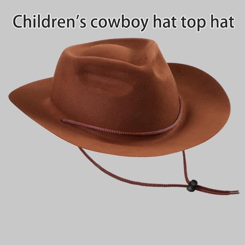 Child Cowgirl Hat Large Brims Cowboy Hat Girl Stage Show Hat Headpieces