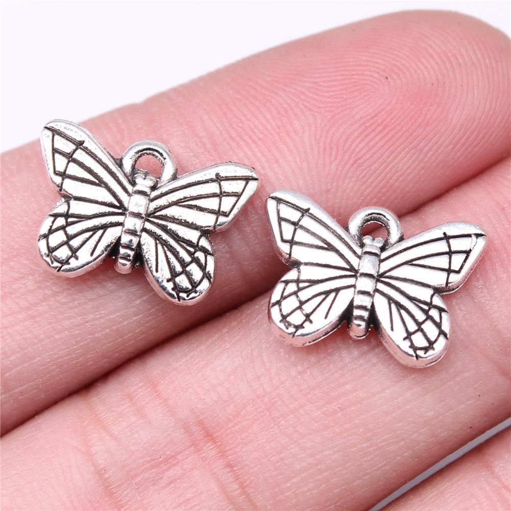 10pcs Charms Butterfly Antique Silver Color Butterfly Pendant Charms Butterfly Charms For Jewelry Making