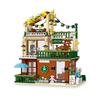 3IN1 Kaffeeladen Straßenansicht Bausteine Spielzeug mit Licht Montage Haus Bausteine Ornamente Mädchen Erwachsene Weihnachtsgeschenke