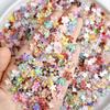 New Colorful Five-Petal Flower Nail Art Resin Gradient Super Fairy Lily Flower Realistic Wearable Nail Material