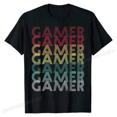 Gamer Retro 70s Gift Game Funny T-Shirt Cotton Top T-shirts for Men Casual Tops Shirts Funky Cool