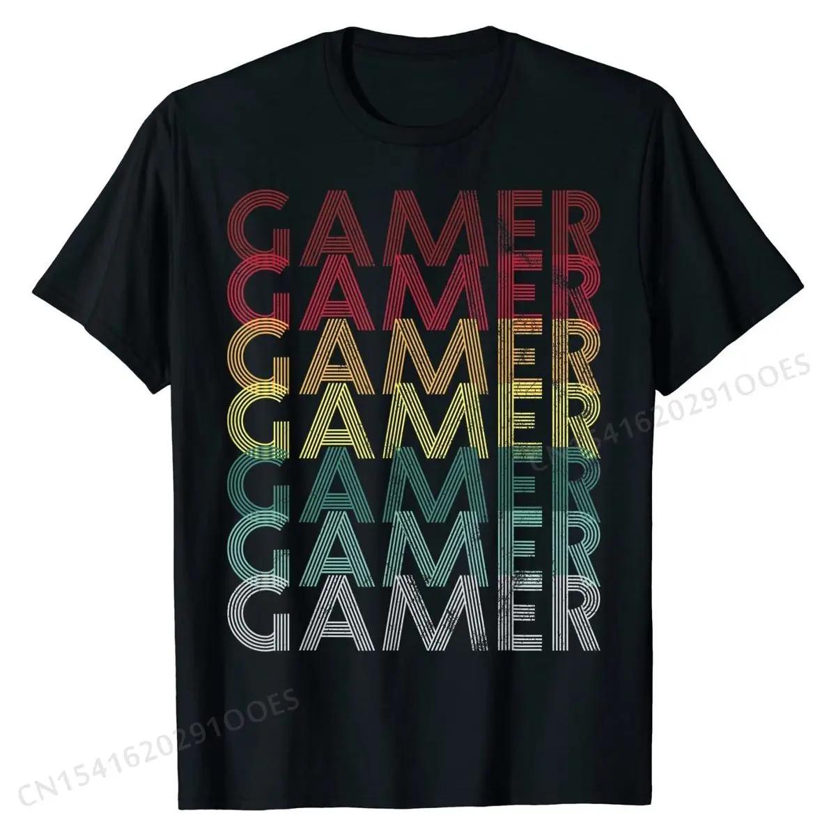 

Gamer Retro 70s Gift Game Funny T-Shirt Cotton Top T-shirts for Men Casual Tops Shirts Funky Cool M