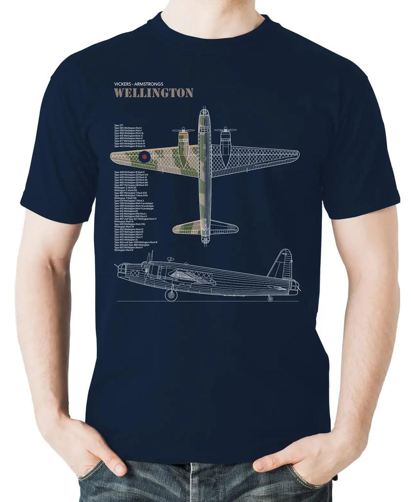 WWII RAF Wellington Medium Bomber and Antisubmarine Aircraft TShirt 100 Cotton ONeck Short Sleeve Summer Casual Mens Tshirt