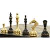 35.56 Cm  Black  Gold Soviet Inspired Brass Metal Luxury Chess Pieces  Board Set